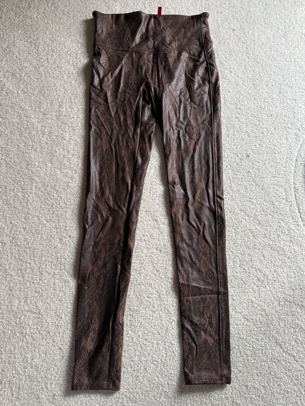 SPANX Brown Snake-Print High-Waist Leggings